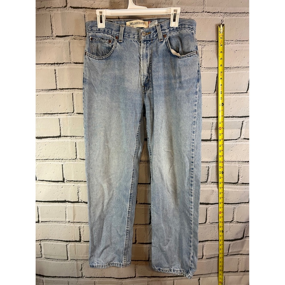Levis 550 Relaxed Fit Jeans Mens 36x32 Light Wash Denim Tapered Leg Blue
